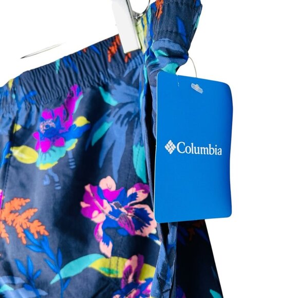 Columbia Sandy River Size XL Women Swim Shorts Floral Pockets Drawstring - Picture 3 of 7